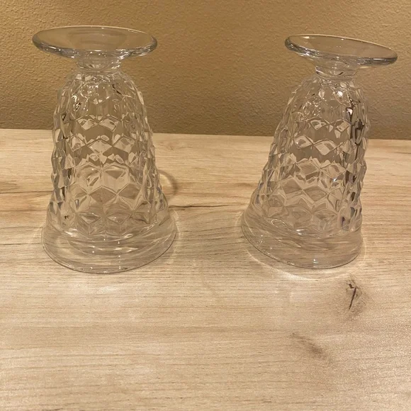 Two Vintage Fostoria Glasses, gorgeous clear Fostoria Glass here! Sold in pair! - Picture 2 of 7